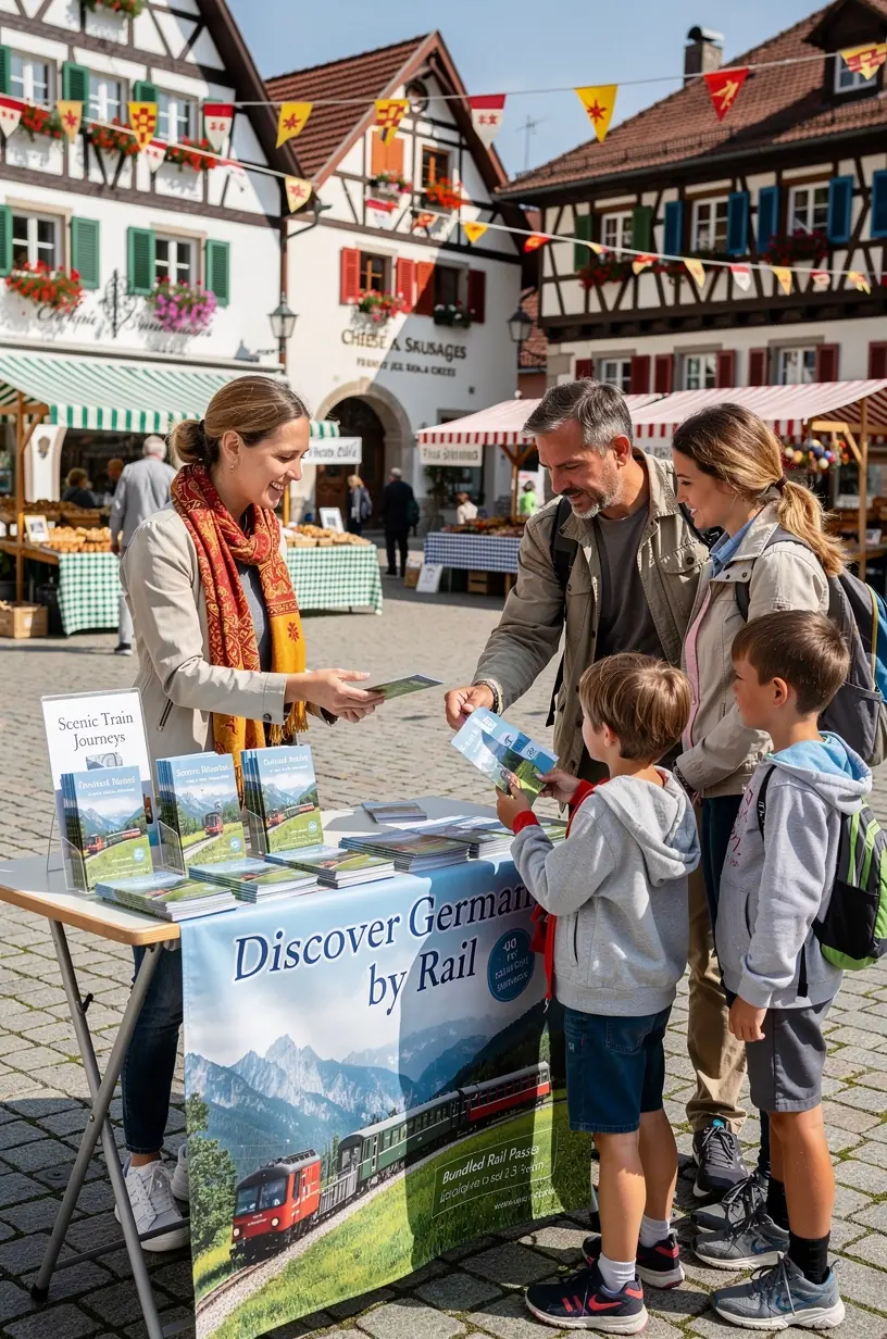 Beratungsgespräch zwischen einem Reiseexperten und einem Kunden in einem professionellen Reisebüro.